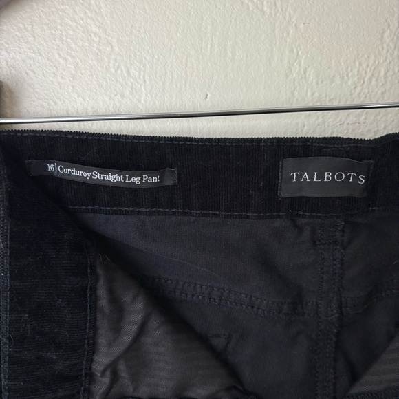 Talbots Signature Ankle Corduroy Straight Leg Pants In Black Women’s Size 16 - Picture 2 of 4